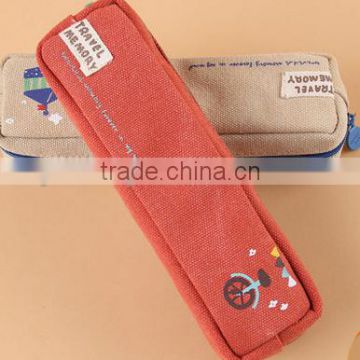 New design lovely canvas pencil case for school