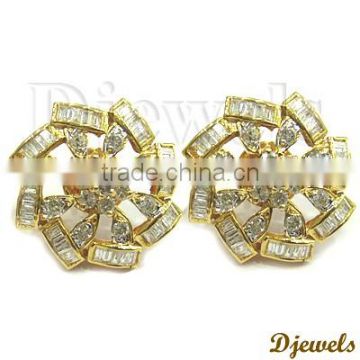 Diamond Gold Earrings, Stylish Diamond Earrings, Diam ond Jewelry