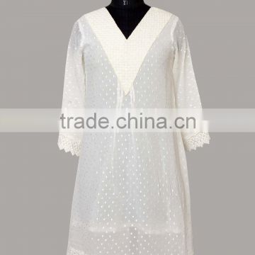 western office wear for women apparel with lace and neck