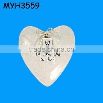 ceramic heart shaped bowls wedding ring bearer