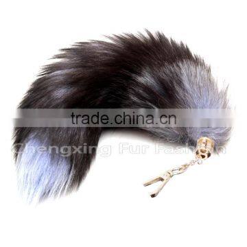 CX-R-17 Fashion Cute Fox Fur Tail Keychain bags/car Key Chains Accessories