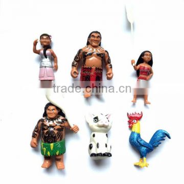 2016 New Movie Moana action figure set of 6pcs Moana PVC carton toy Moana Princess figures wholesale