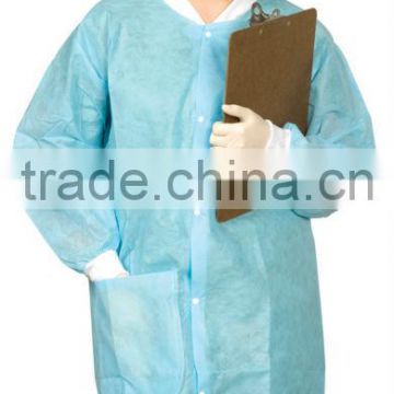 Good quality lab coat with elastic cuff,CE FDA ISO approved