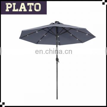 Patio Tilt umbrella solar powered LED,solar panel umbrella