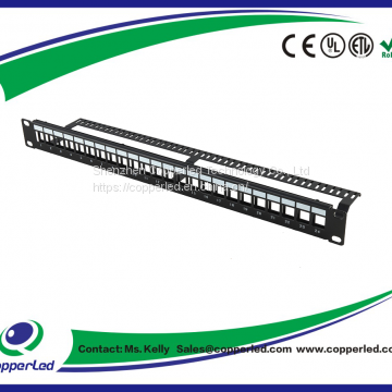 UTP Blank Patch Panel 24Port with back bar