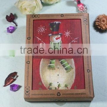2016 hot sale handmade christmas paper greeting card/ wholesale new design santa greeting card