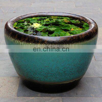 High temperature garden ceramic fish bowl or plant pot