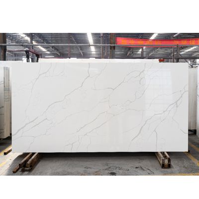 Code：1025，Calacatta artificial stone quartz slab kitchen countertops