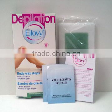 EILOVY Body Depilatory Wax Strips( 12pcs+2wipes,1leaflet)