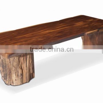 Natural root wood furniture solid wood coffee table functional study table