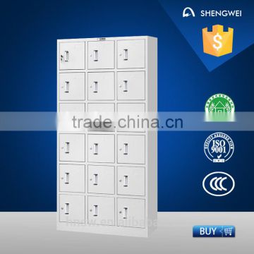 Henan shengwei 18 doors steel metal locker school locker