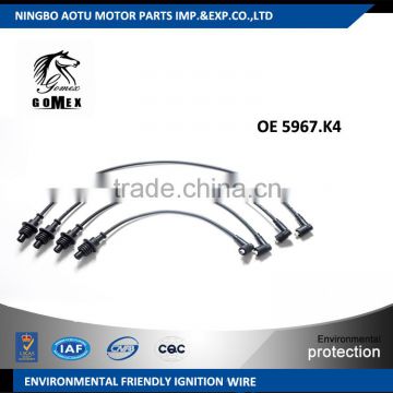 High voltage silicone Ignition wire set, ignition cable kit, spark plug wire 5967.K4, 5967.H5 for Pegeot 405 Injector