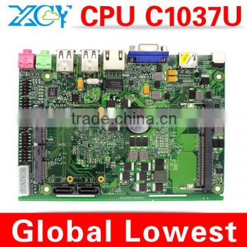 C1037U mini motherboard MINI ITX Industrial mainboard DDR3 memory with VGA/HDMI/USB port Fanless