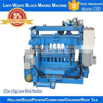 Hot sale movable concrete block making machine in discount, QT40-3 block machine price