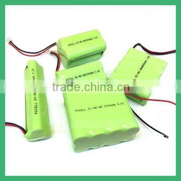 OEM/ODM rechargeable nimh battey pack 2/3 AA 3.6V 600mah nimh Battery Pack