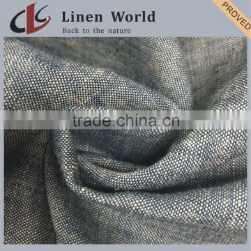 Hight Quality Yarn Dyed Woven 100% Linen Fabric For Garment