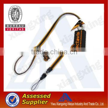 Wholesale woven zipper band key chain lanyard