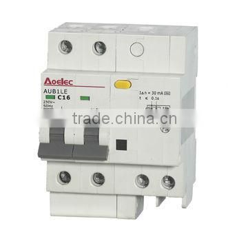 AUB1LE Modular Electronic combined RCD and MCB Device/RCBO 63A