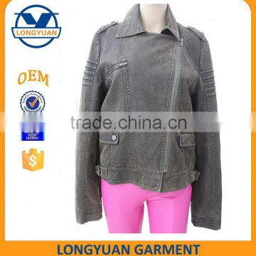wholesale hot sale new material fashion style pu leather jacket for woman