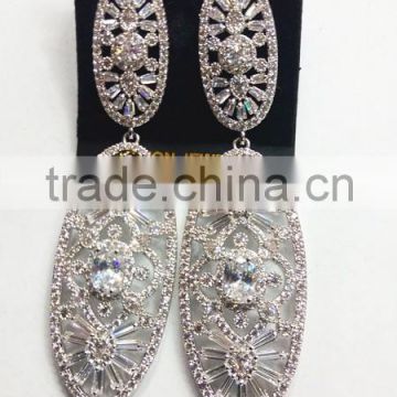 New style cubic zirconia bridal earrings