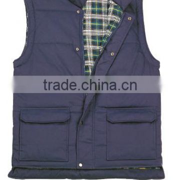 mens warm vest with flannel lining