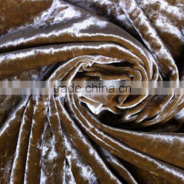 Poly/spandex ice velvet for fashion dress,popular dress fabric