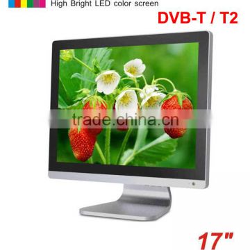17 inch DVB-T DVB-T2 digital led tv with dvb-t MPEG4 VGA USB TDT terrestrial TV decodificador DVB-T17