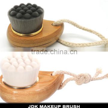 super soft facial cleaning brush with Wood handle