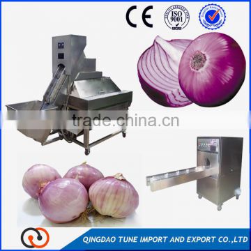 Commerical onion peeler/Fresh red onion root cutting machine