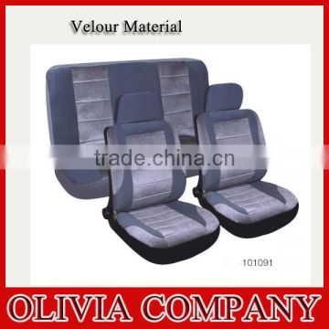 The full set of velour car seat cover in silvery
