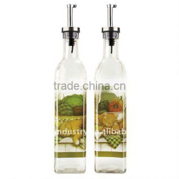 high quality printing glass olive oil bottle
