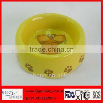 Ceramic Yellow Dehua Ceramic Pet Bowl