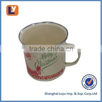 High quality printing porcelain enamel mug coffee cup