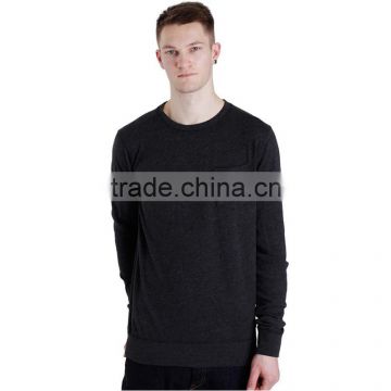 Simple design fashion long length blank plain sweatshirts wholesale sweatshirt fabric