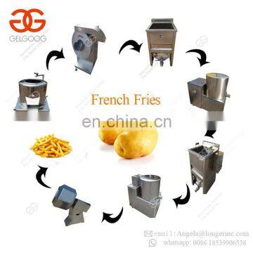 Commercial Small Scale Frozen French Fries Potato Stick Production Line Semi Automatic Potato Chips Making Machine Price