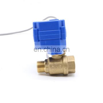 2 way mini electric actuator control valve brass CR02  DC12V MXF 1/2" motorized ball valve
