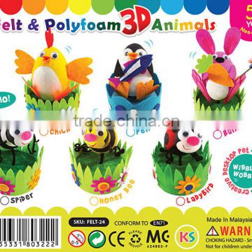 Felt & Polyfoam 3D Animals Kit