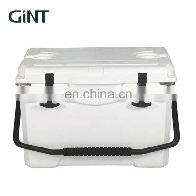 Custom logo 25QT outdoor durable big capacity portable rotational moulding fishing ice cooler box