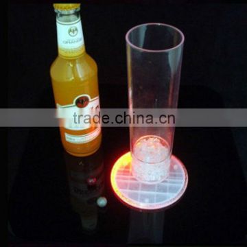 Promotion plastic round led bottle coaster