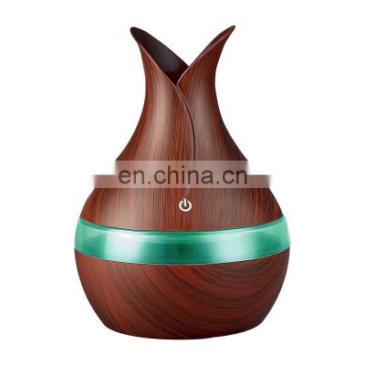 Mini Vase shaped 7 Color LED light Fragrance Aromatherapy Air Humidifier Essential Oil Diffuser Humidifier for Home office