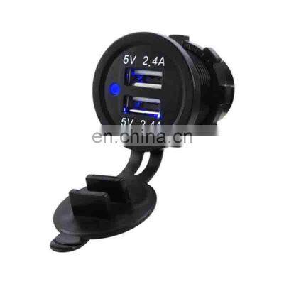 Car and motorcycle modified high-power 4.8A12V 24V universal dual USB car charger