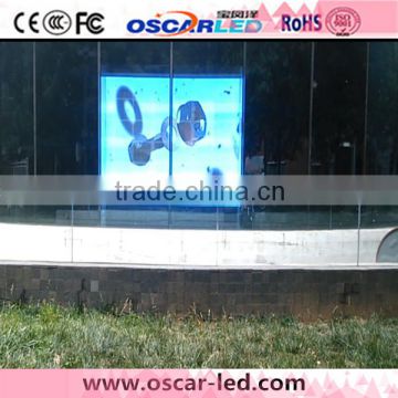 soft transparent window glass curtain led wall XR 16H full color transparent glass led display