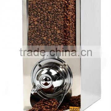 Coffee Bean Dispenser/Coffee Silo/Coffee Display for Roasted Coffee Beans/Bulk Coffee Silos/Chrome Granular Coffee Dispensers