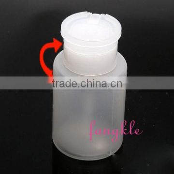 plastic empty liquid nail pump bottle , nail press bottle
