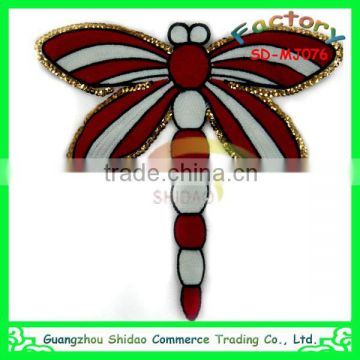 Custom design dragonfly design embroidery patch for garment decorative