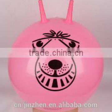 2016 hotsale jumping balls with sticks eco-friendly pvc hopper ball with logo custom