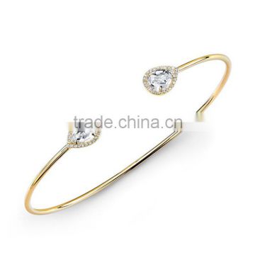 Factory wholesale price adjustable wire bangle bracelet