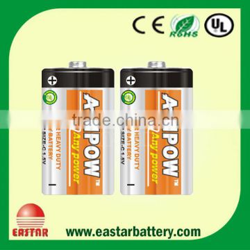 2015 hot sale alakaline r14 c size r14 battery 1.5v