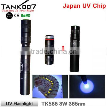hot sale mini uv torch light uv flashlight for ploice TK566
