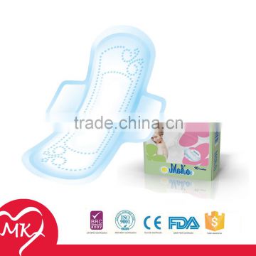 Whisper ultra pads for night use lady anion feminine sanitary pads panty liners with wings manufacturing